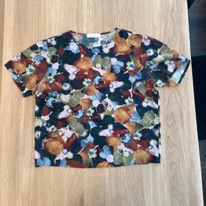 Kaileene Cropped Silk Blouse, Women's size XS/S - handcrafted luxury